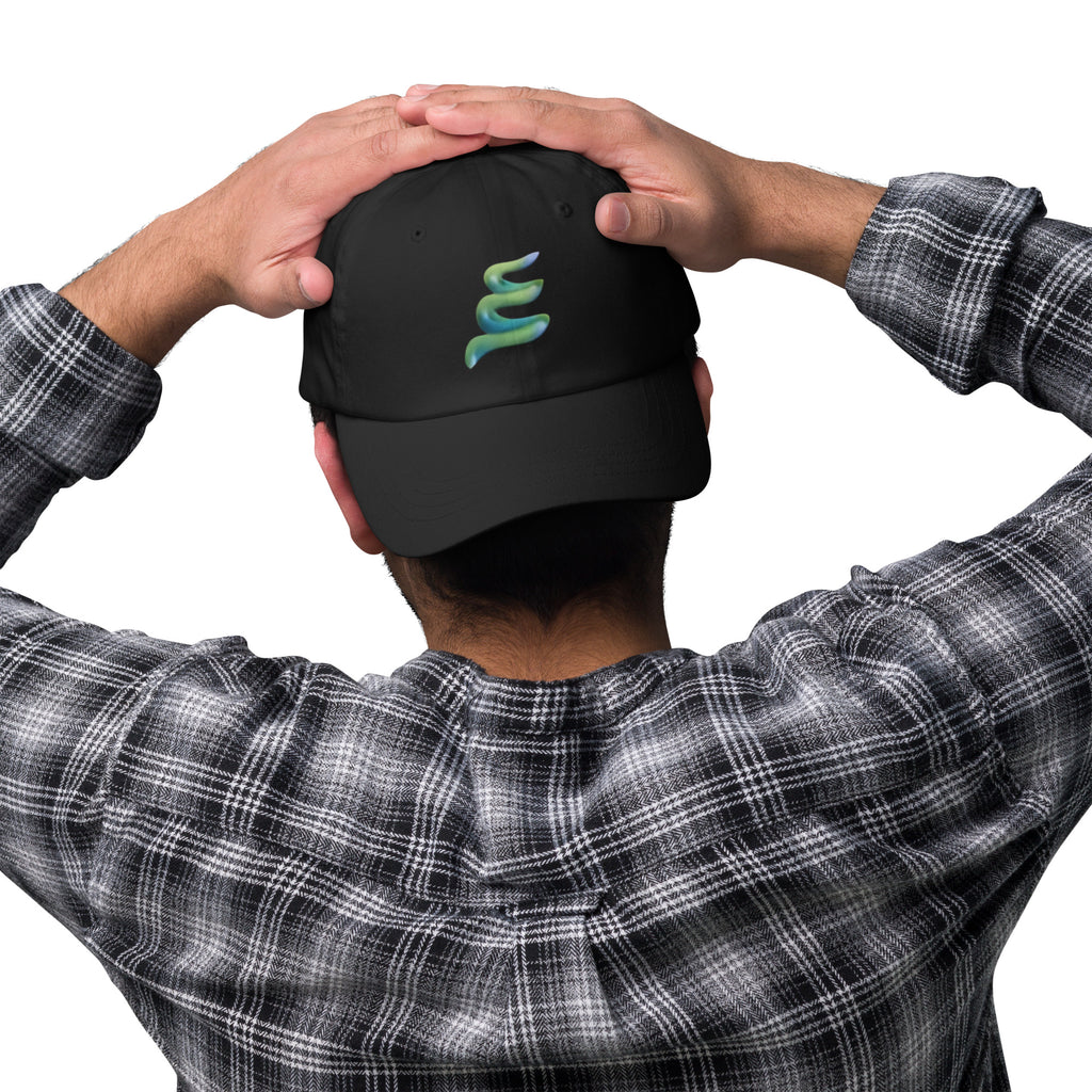 Dad hat — Classic black, front view