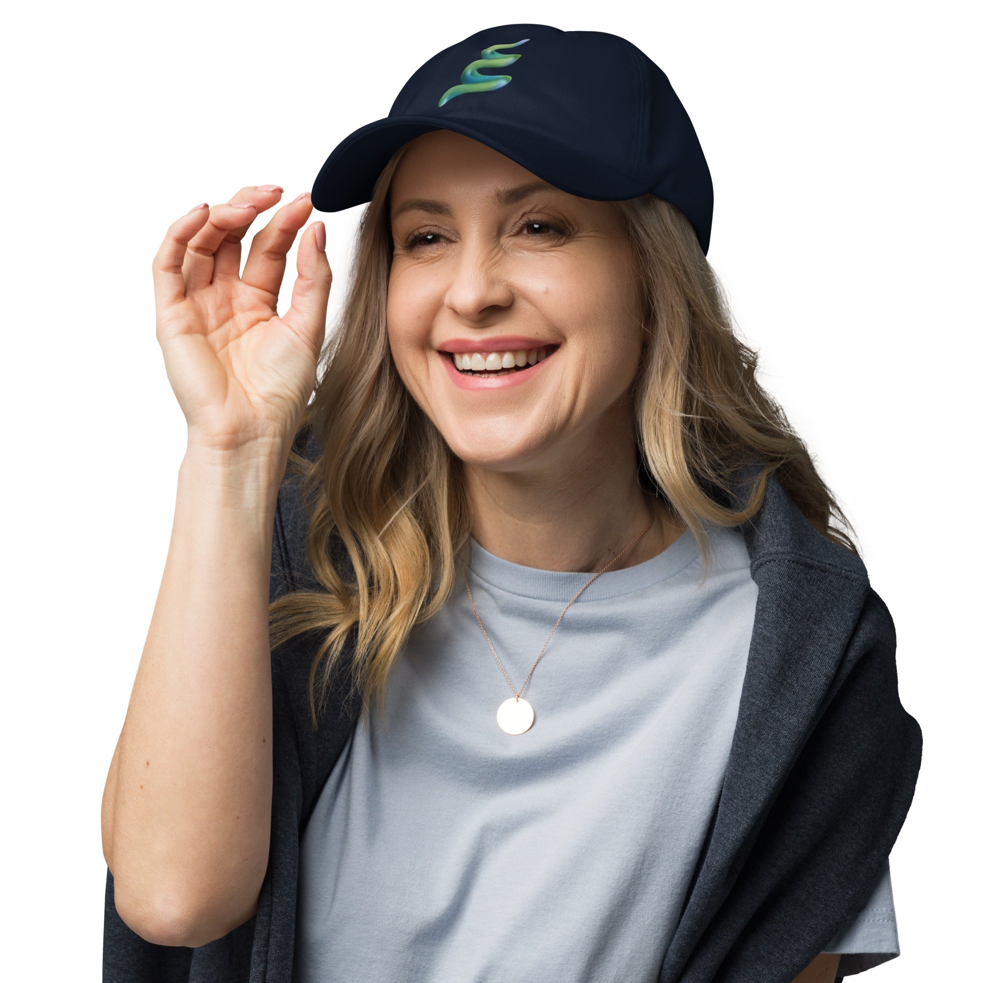 Dad hat — Classic navy, left front view