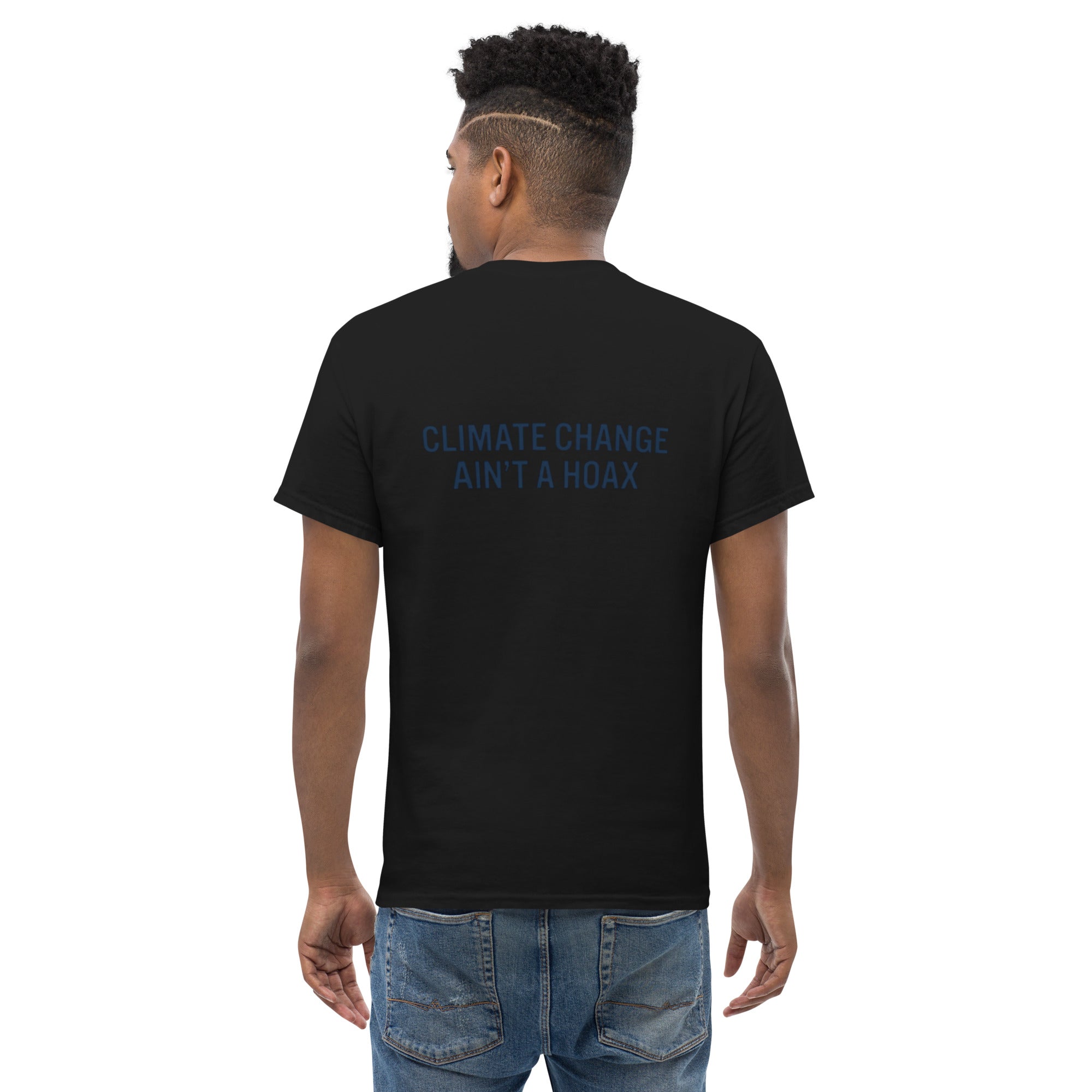 Unisex classic tee — Black, back view