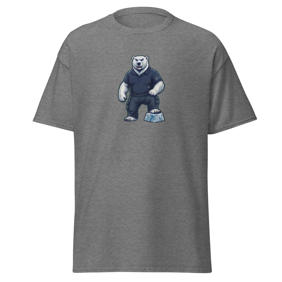 Unisex classic tee — Graphite heather, front view