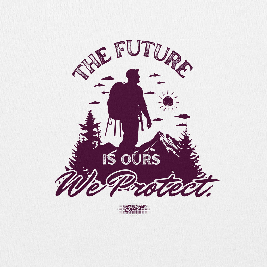 The Future Is Ours to Protect — Unisex Hoodie — Heavy blend white, front view