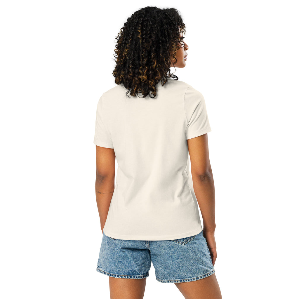 Women's Relaxed T-Shirt — natural, back view