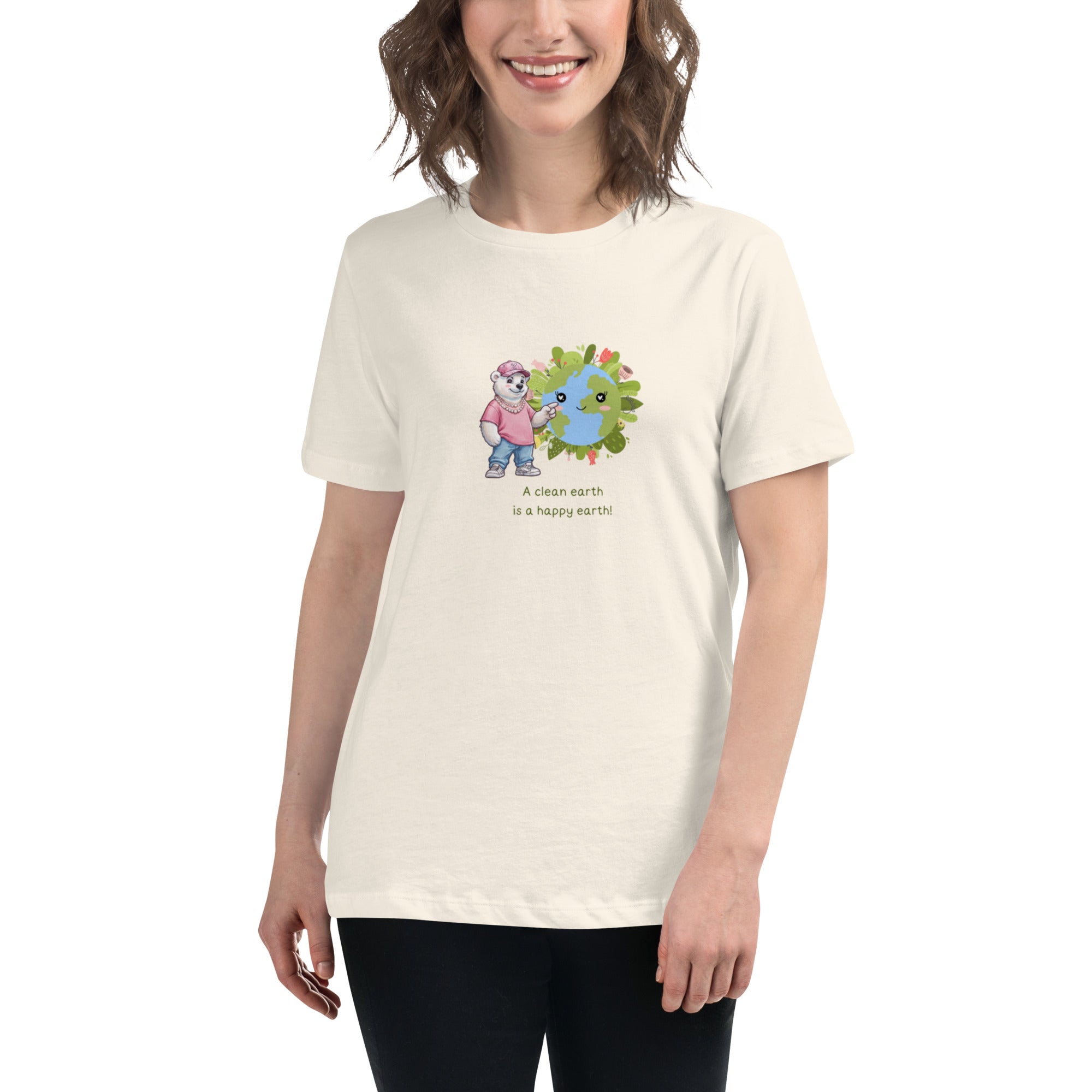 Women's Relaxed T-Shirt — natural, front view