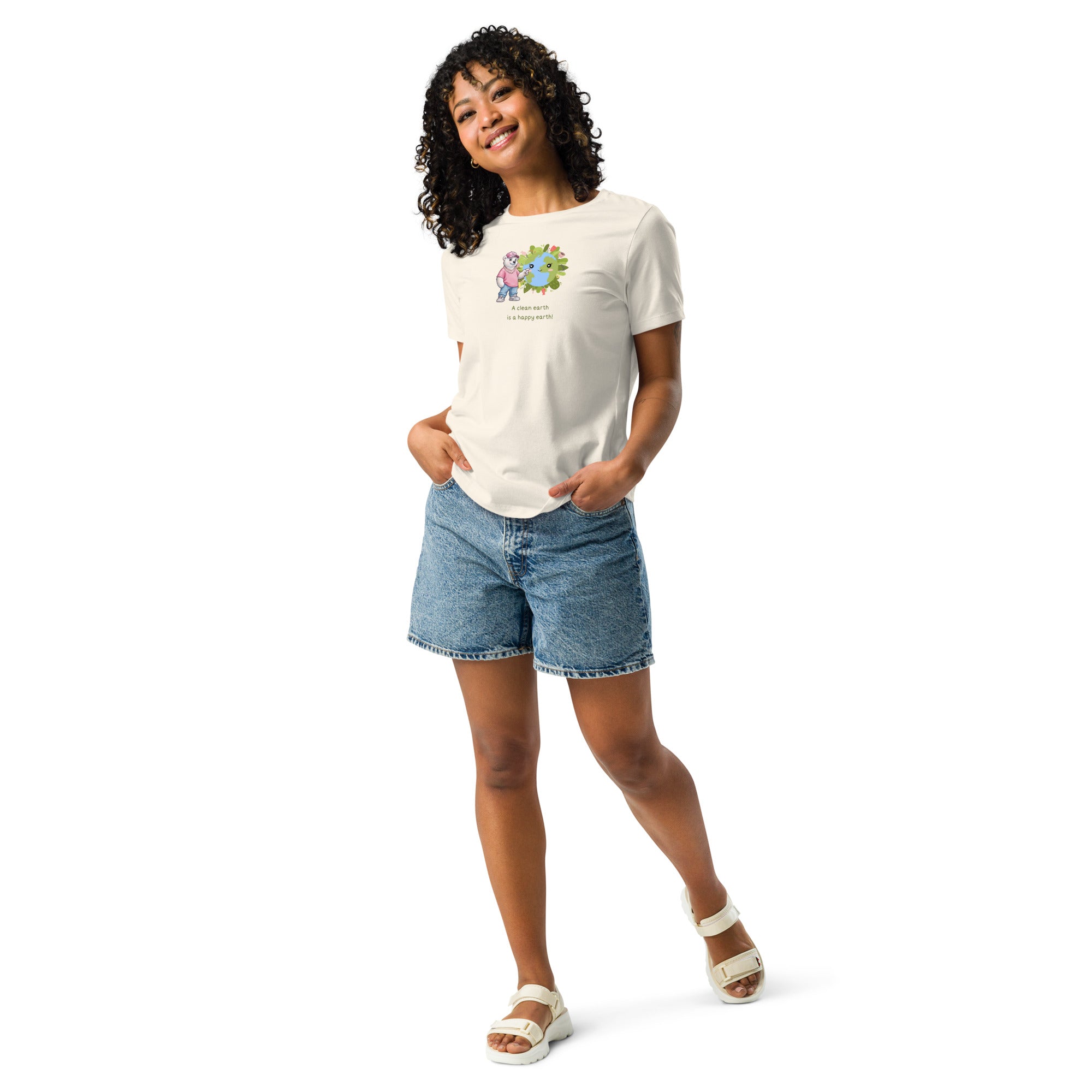Women's Relaxed T-Shirt — natural, front view