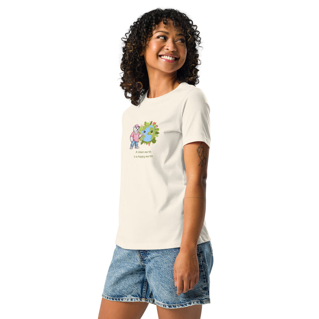 Women's Relaxed T-Shirt — natural, left front view