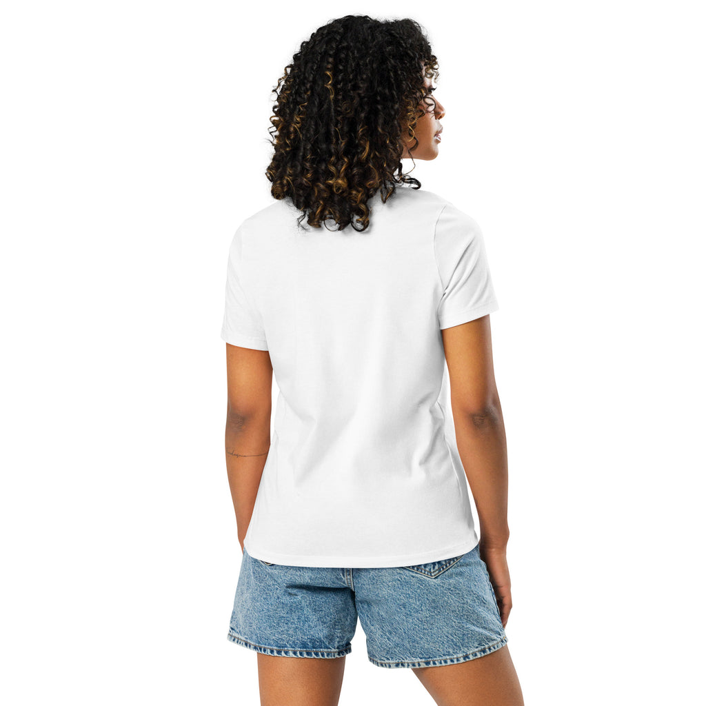 Women's Relaxed T-Shirt — white, back view