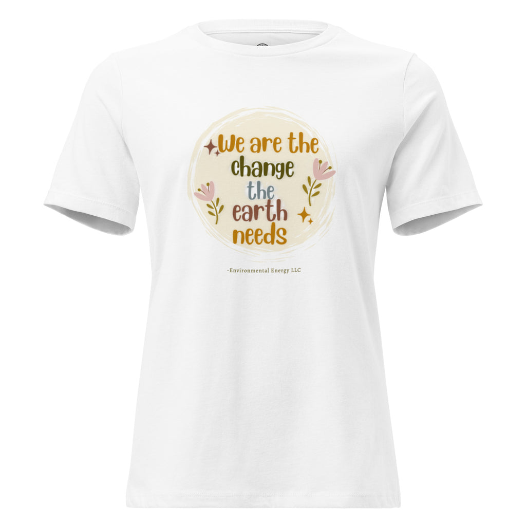 Women's Relaxed T-Shirt — white, front view